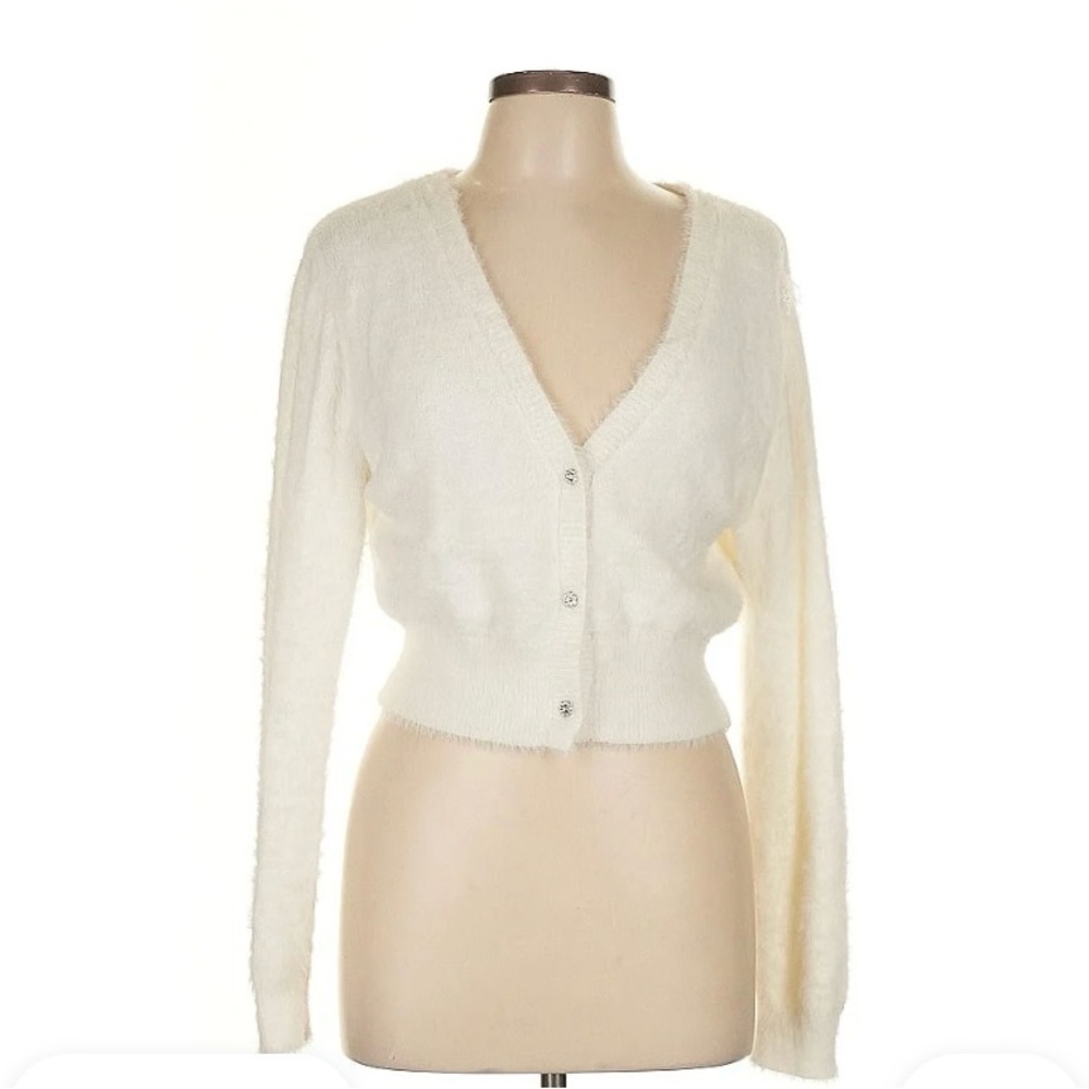 Women's Cream Cardigan Sweater